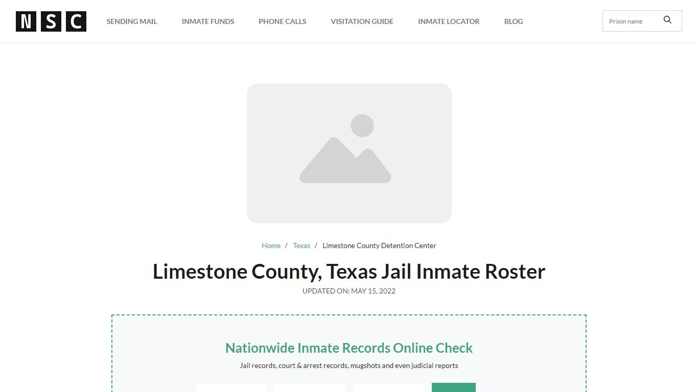 Limestone County, Texas Jail Inmate Roster